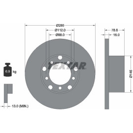 Bremsscheibe 93012400 Bremsscheibe 93012400