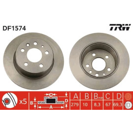 Bremsscheibe DF1574 Bremsscheibe DF1574