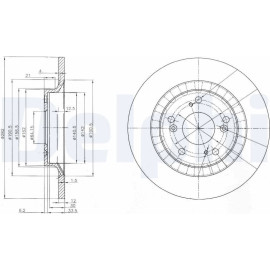 Delphi BG3795 Bremsscheibe