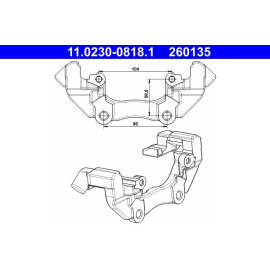 Halter, Bremssattel 11.0230-0818.1