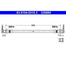 Bremsschlauch 83.6104-0315.3