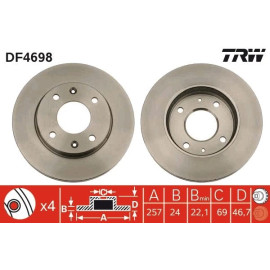 Bremsscheibe DF4698 Bremsscheibe DF4698