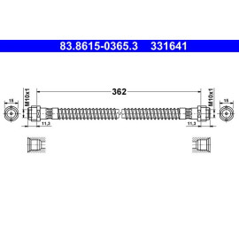 Bremsschlauch 83.8615-0365.3