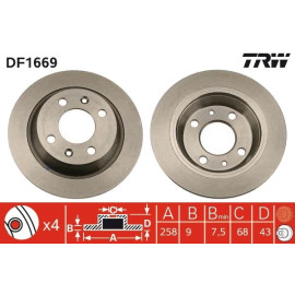 Bremsscheibe DF1669 Bremsscheibe DF1669