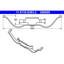 Feder, Bremssattel 11.8116-0283.2