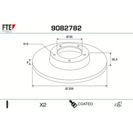 Bremsscheibe 9082782 Bremsscheibe 9082782