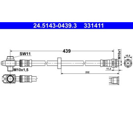 Bremsschlauch 24.5143-0439.3 Bremsschlauch 24.5143-0439.3