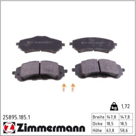 Bremsbelagsatz, Scheibenbremse 25895.185.1 Bremsbelagsatz, Scheibenbremse 25895.185.1