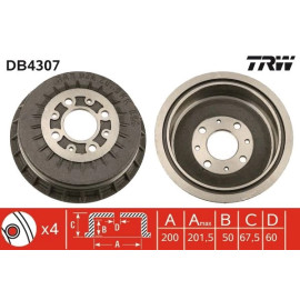 Bremstrommel DB4307