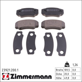 Bremsbelagsatz, Scheibenbremse 23921.200.1 Bremsbelagsatz, Scheibenbremse 23921.200.1