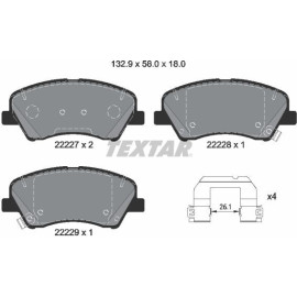 Textar 2222701 Bremsbelagsatz, Scheibenbremse Q+ Textar 2222701 Bremsbelagsatz, Scheibenbremse Q+