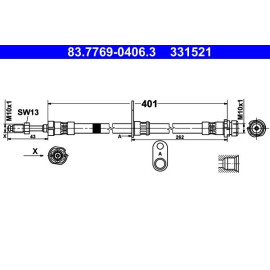 Bremsschlauch 83.7769-0406.3