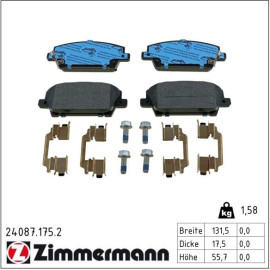 Bremsbelagsatz, Scheibenbremse 24087.175.2 Bremsbelagsatz, Scheibenbremse 24087.175.2