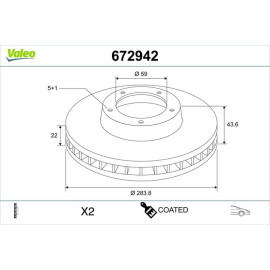 Bremsscheibe 672942 Bremsscheibe 672942