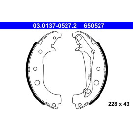 Bremsbackensatz 03.0137-0527.2