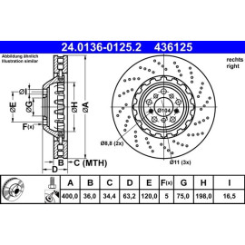 Bremsscheibe 24.0136-0125.2