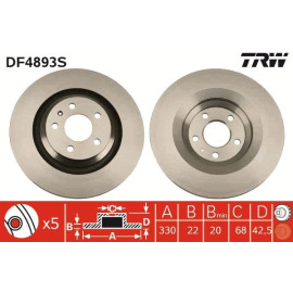 Bremsscheibe DF4893S Bremsscheibe DF4893S