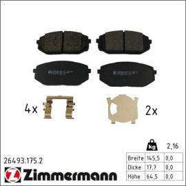 Bremsbelagsatz, Scheibenbremse 26493.175.2 Bremsbelagsatz, Scheibenbremse 26493.175.2