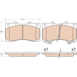 Bremsbelagsatz, Scheibenbremse GDB3560 Bremsbelagsatz, Scheibenbremse GDB3560