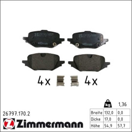 Bremsbelagsatz, Scheibenbremse 26797.170.2 Bremsbelagsatz, Scheibenbremse 26797.170.2