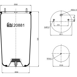 FEBI BILSTEIN 20881 Federbalg, Luftfederung