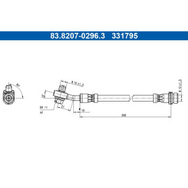 Bremsschlauch 83.8207-0296.3 Bremsschlauch 83.8207-0296.3