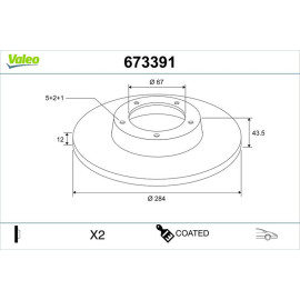 Bremsscheibe 673391 Bremsscheibe 673391
