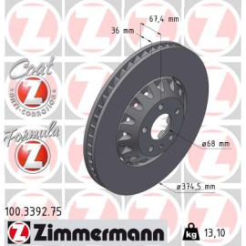 Bremsscheibe 100.3392.75
