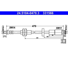Bremsschlauch 24.5104-0470.3