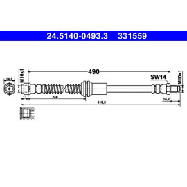 Bremsschlauch 24.5140-0493.3 Bremsschlauch 24.5140-0493.3