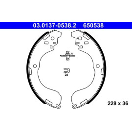 Bremsbackensatz 03.0137-0538.2
