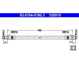 Bremsschlauch 83.6104-0180.3