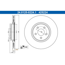 Bremsscheibe 24.0125-0224.1