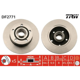 Bremsscheibe DF2771 Bremsscheibe DF2771