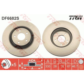 Bremsscheibe DF6682S Bremsscheibe DF6682S