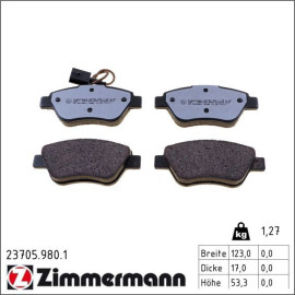 Bremsbelagsatz, Scheibenbremse 23705.980.1 Bremsbelagsatz, Scheibenbremse 23705.980.1