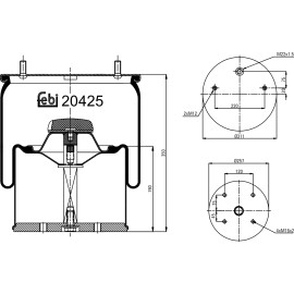 FEBI BILSTEIN 20425 Federbalg, Luftfederung FEBI BILSTEIN 20425 Federbalg, Luftfederung