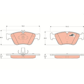 Bremsbelagsatz, Scheibenbremse GDB1205