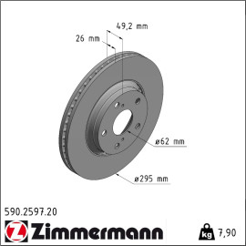 Bremsscheibe 590.2597.20