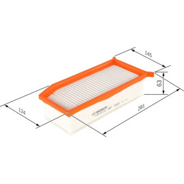BOSCH F 026 400 343 Luftfilter BOSCH F 026 400 343 Luftfilter