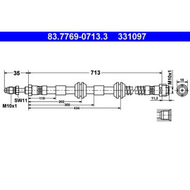 Bremsschlauch 83.7769-0713.3