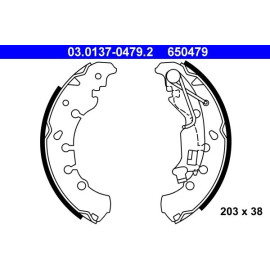 Bremsbackensatz 03.0137-0479.2
