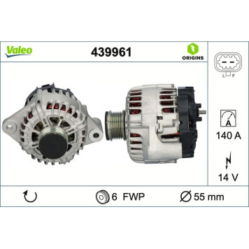 Valeo 439961 Generator ORIGINS - NEW O.E. TECHNOLOGIE Valeo 439961 Generator ORIGINS - NEW O.E. TECHNOLOGIE