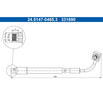ATE 24.5147-0465.3 Bremsschlauch ATE 24.5147-0465.3 Bremsschlauch