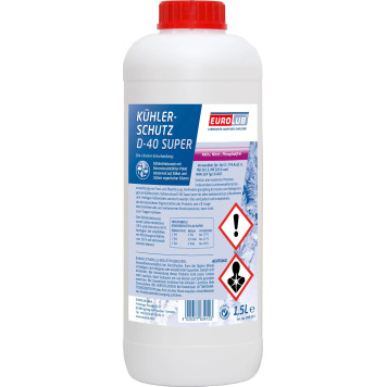 EUROLUB 834015 Frostschutz | KÜHLERSCHUTZ D-40 SUPER 1,5L EUROLUB 834015 Frostschutz | KÜHLERSCHUTZ D-40 SUPER 1,5L