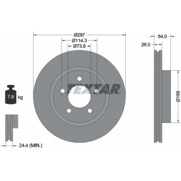 Textar 92230003 Bremsscheibe PRO Textar 92230003 Bremsscheibe PRO
