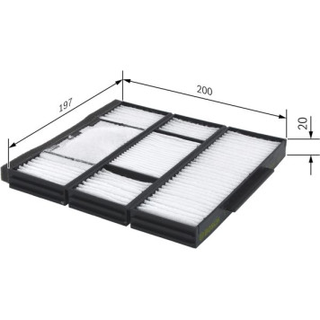 BOSCH 1 987 432 155 Innenraumfilter BOSCH 1 987 432 155 Innenraumfilter