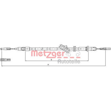 Metzger 10.9444 Seilzug, Feststellbremse Metzger 10.9444 Seilzug, Feststellbremse