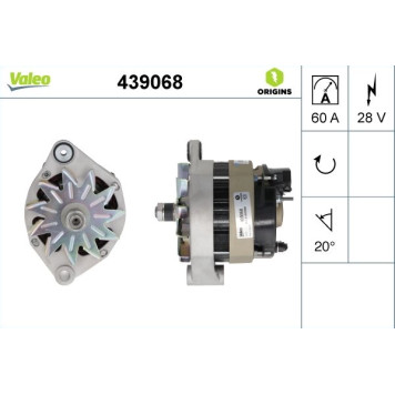 Valeo 439068 Generator ORIGINS - NEW O.E. TECHNOLOGIE Valeo 439068 Generator ORIGINS - NEW O.E. TECHNOLOGIE