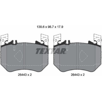 Textar 2644301 Bremsbelagsatz, Scheibenbremse